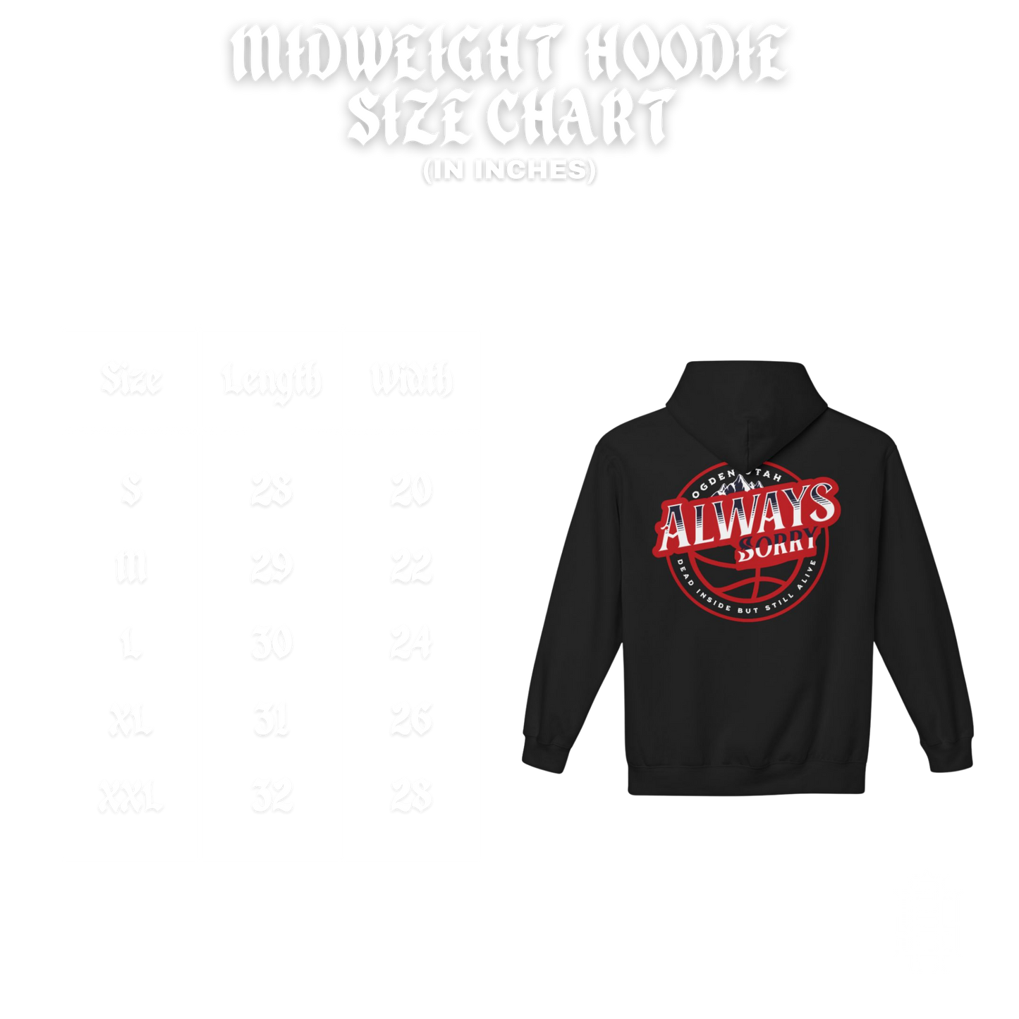 Dead Inside Retro Midweight Hoodie