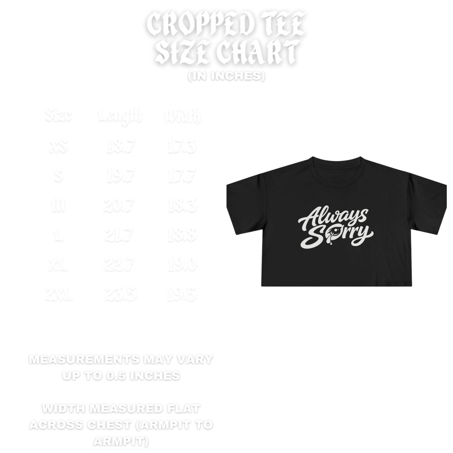 Eye’m Sorry Crop Tee