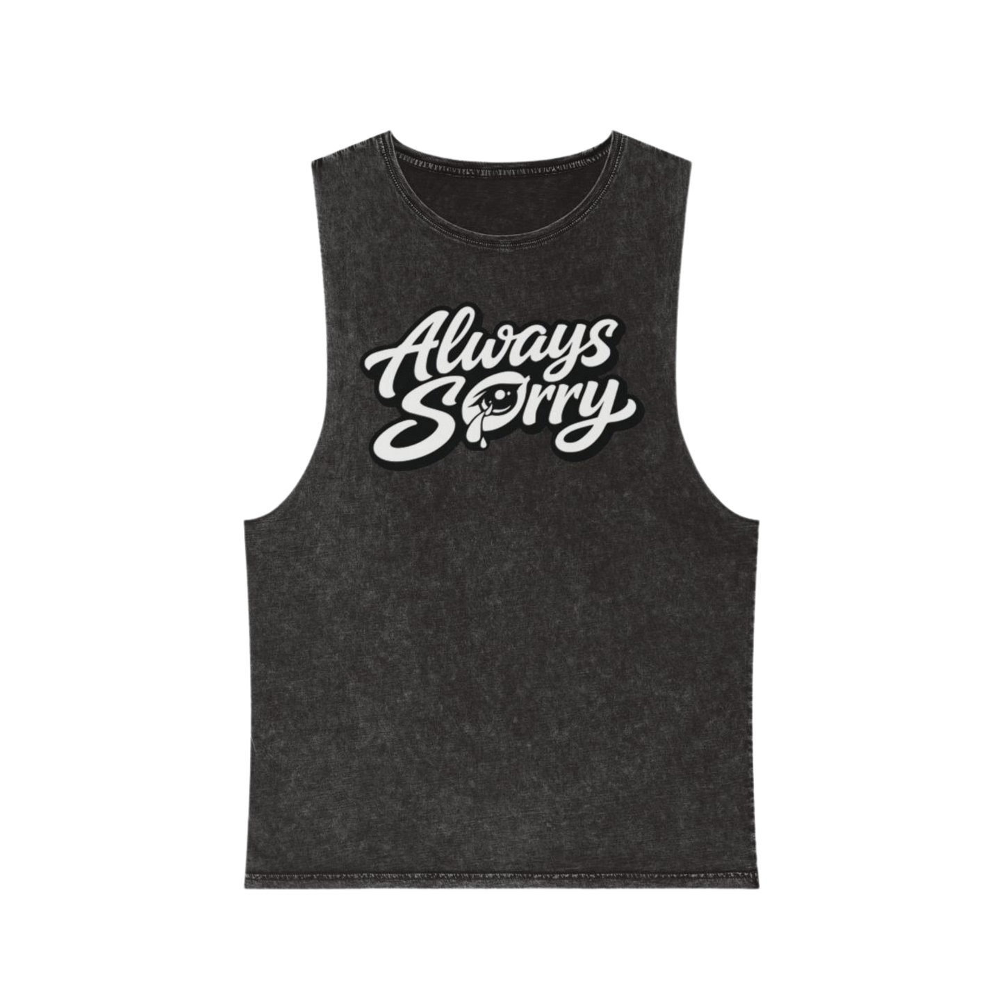 Eye’m Sorry Stone Wash Sleeveless Top