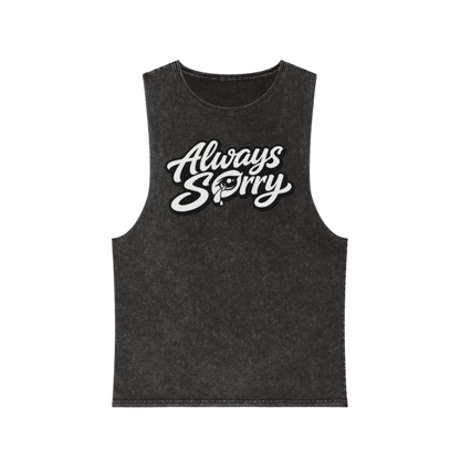 Eye’m Sorry Stone Wash Sleeveless Top