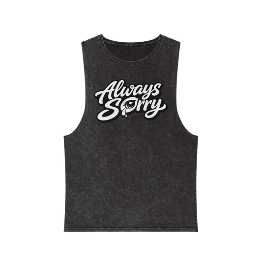 Eye’m Sorry Stone Wash Sleeveless Top