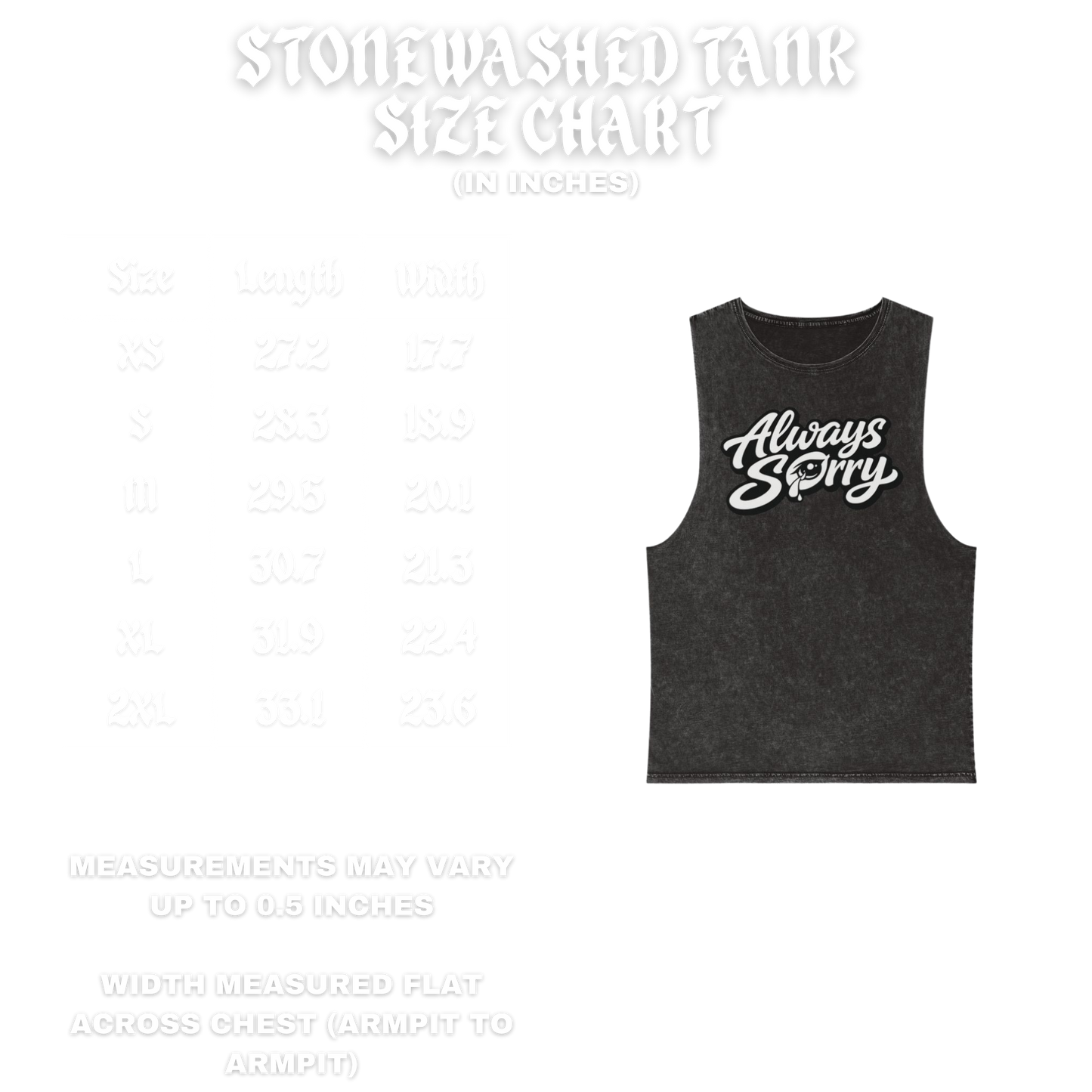 Eye’m Sorry Stone Wash Sleeveless Top