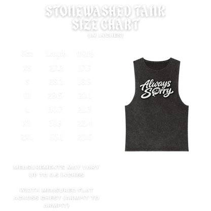Eye’m Sorry Stone Wash Sleeveless Top